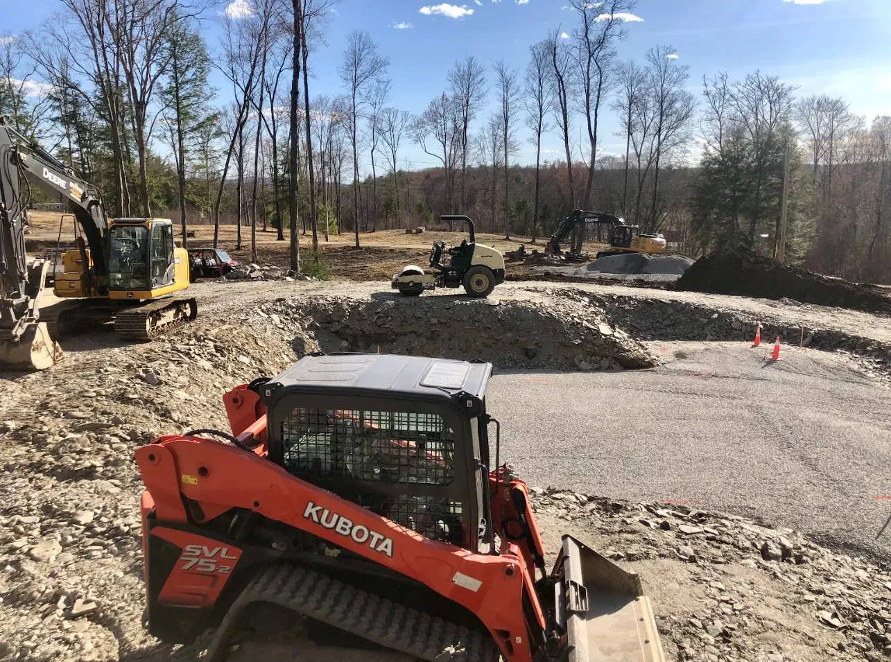 Early-stage excavation for a new residential foundation