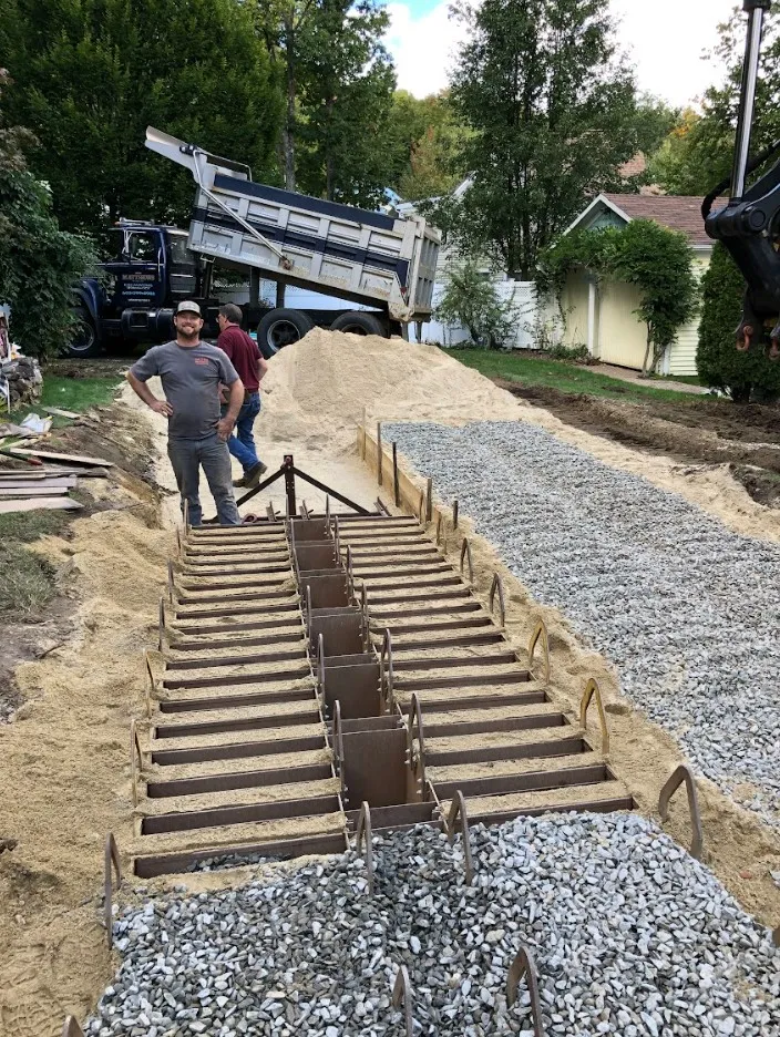Installing a leach field system