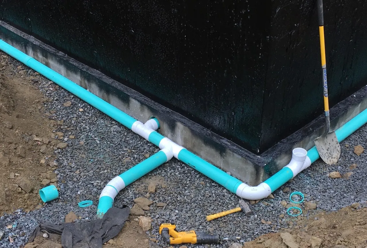 Utility line connection work