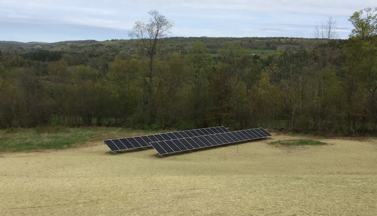 Utility trenching for solar panel electrical service